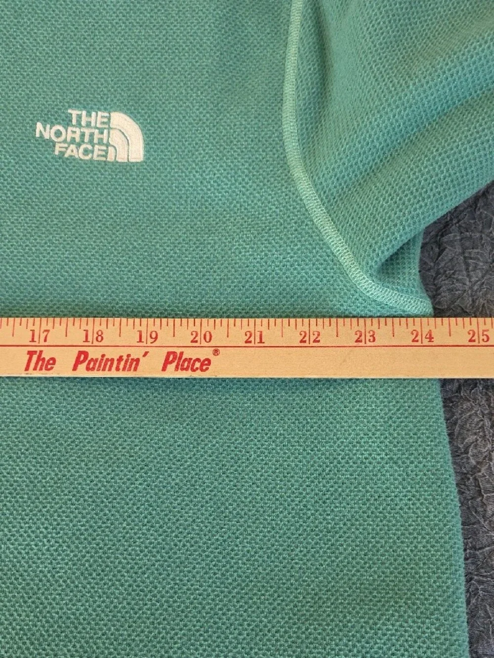 The North Face Men's Teal Green Half-Zip Fleece Pullover